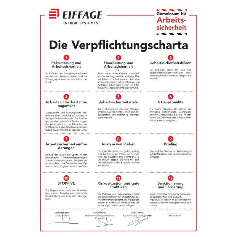 Affiche charte d’engagement EES Allemand