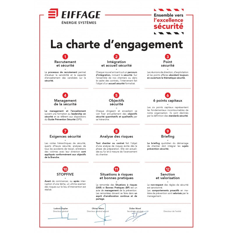 Affiche charte d’engagement EES Français