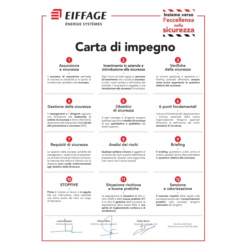 Affiche charte d’engagement EES Italien