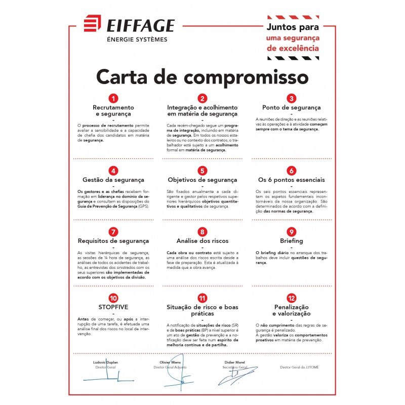 Affiche charte d’engagement EES Portugais
