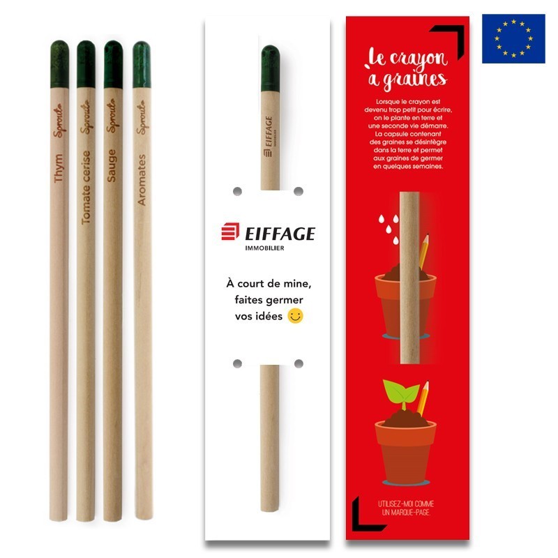 Crayon à graines mine graphite EI [Lot de 4 pièces]
