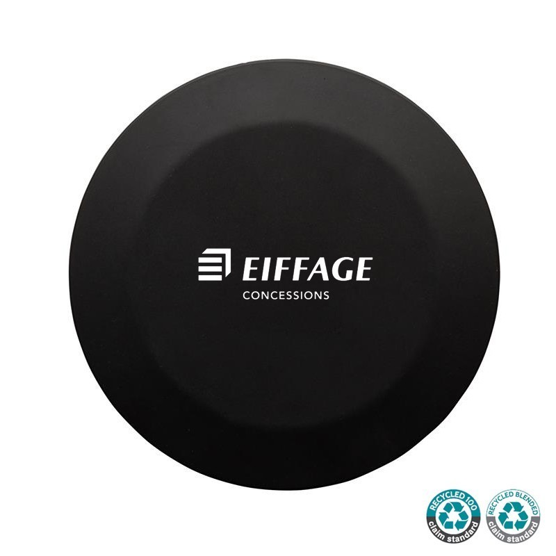 Chargeur rapide sans fil 15W en plastique recyclé RCS - noir