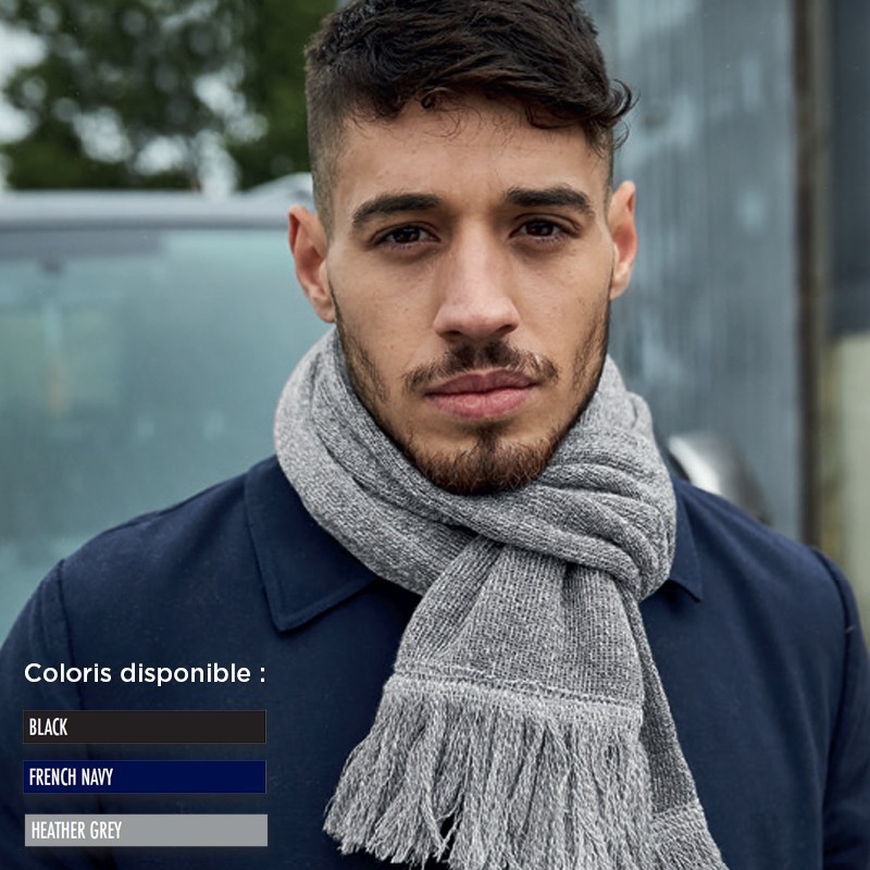 Echarpe coloris navy 100 % acrylique 152x18 cm  SANS MARQUAGE