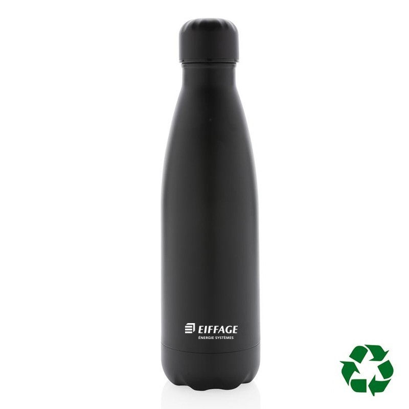 Bouteille isotherme en acier 500 ml - noir Eiffage Energie Systèmes