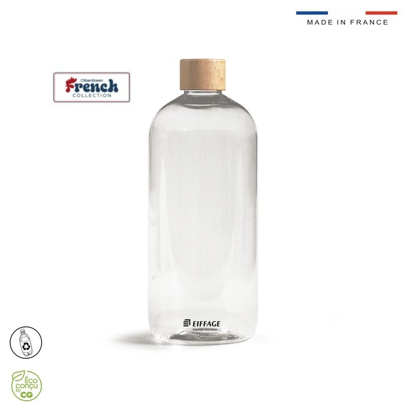 Bouteille /Gourde transparent 750ML 100% PET recyclé EES