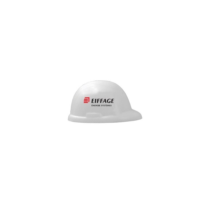 Anti-stress forme casque de chantier coloris blanc EES [Lot de 20 pièces]