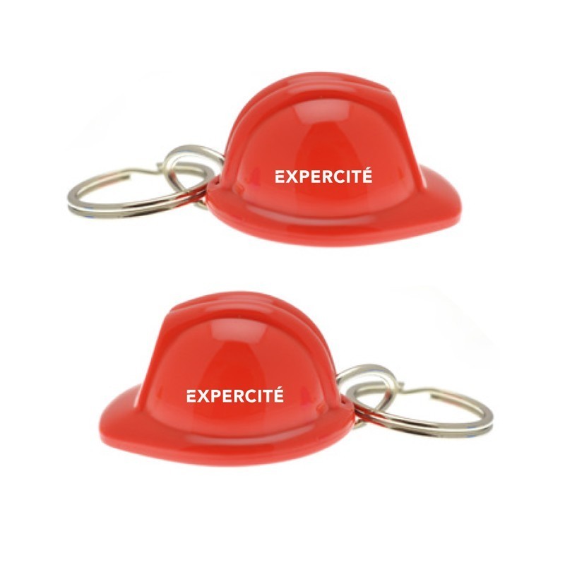 Porte-clés Casque de chantier Expercité [Lot de 100 pièces]