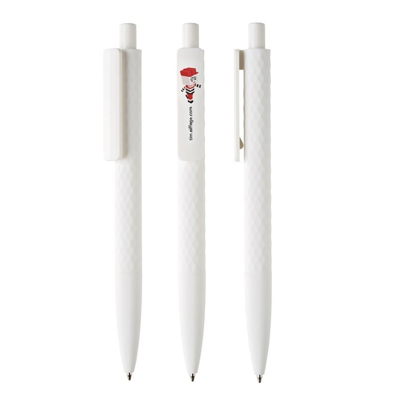 Stylos à bille  TIM finition  gomme corps blanc, encre bleue. [Lot de 50 pièces]