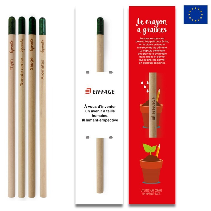 Crayon à graines mine graphite Eiffage [Lot de 20 pièces]