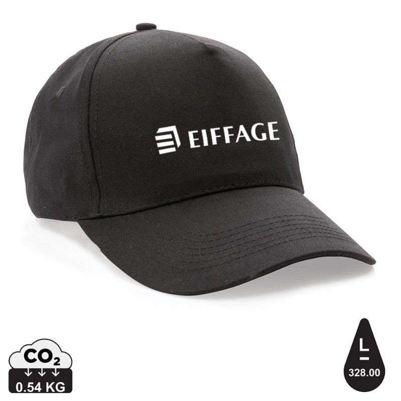 Casquette Noire en coton recyclé Eiffage [Lot de 10 pièces]