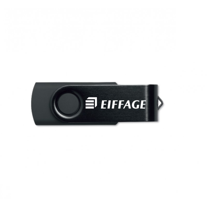 Clé USB 4 GO coloris noir Eiffage [Lot de 10 pièces]