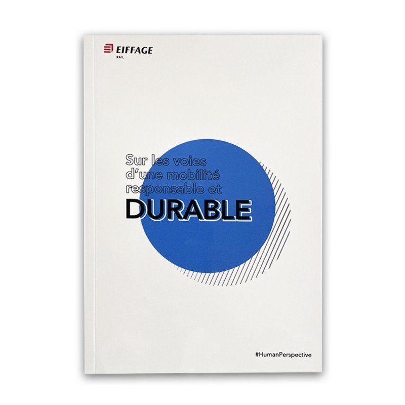 Carnet de notes 3.0 coloris blanc 64 pages A5 ligné Eiffage Rail