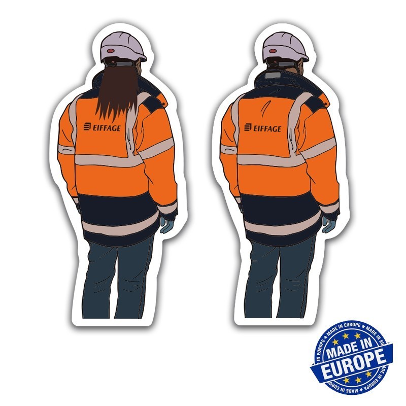 Lot de 6 Magnet souple Compagnon Homme /Femme  Eiffage