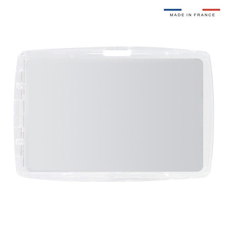 Porte badge plastique rigide transparent Ft 92X63mm sans logo [Lot de 10 pièces]
