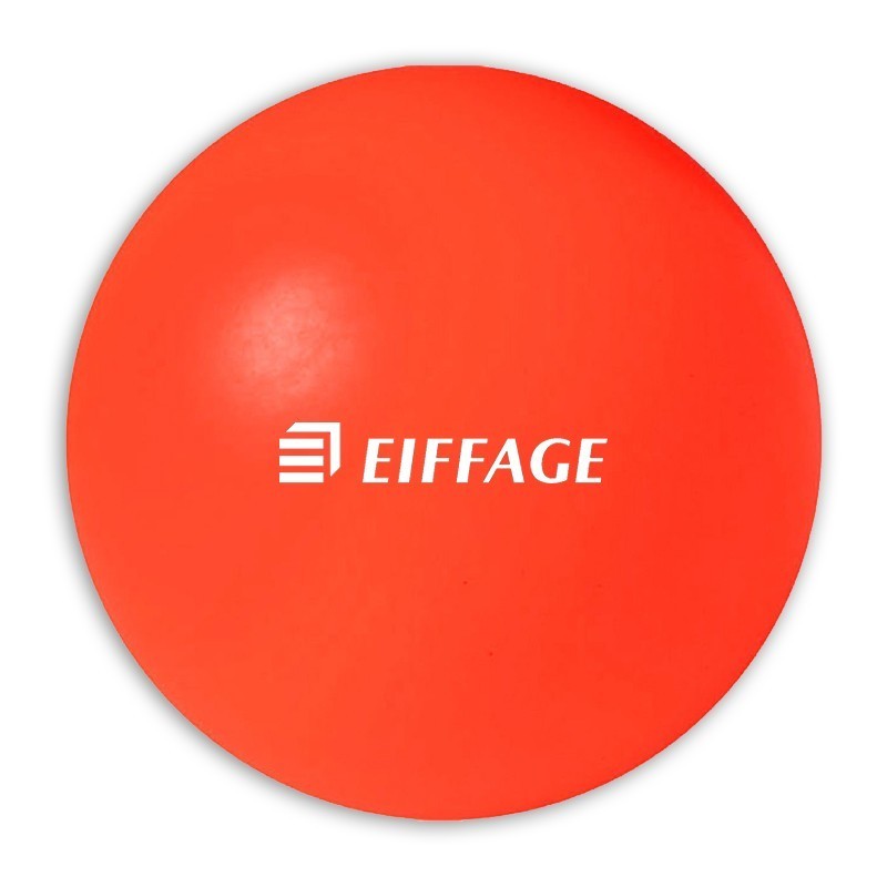 Balle Anti-stress coloris rouge en PU Eiffage [Lot de 5 pièces]