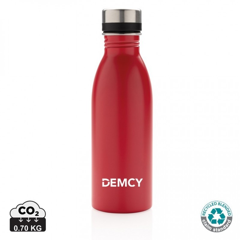 Bouteille Deluxe en acier inoxydable reccyclé RCS 500ml , rouge DEMCY