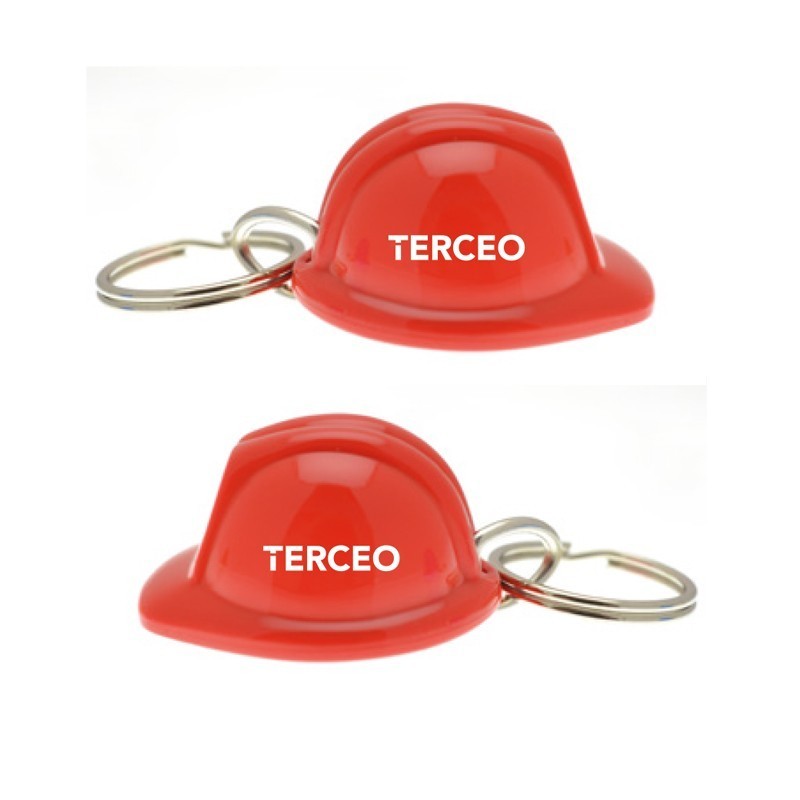 Porte-clés Casque de chantier  Logo Tercéo [Lot de 100 pièces]