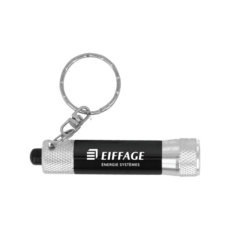 Mini lampe torche en alu + 1 Led et porte-clés logo EES [Lot de 20 pièces]