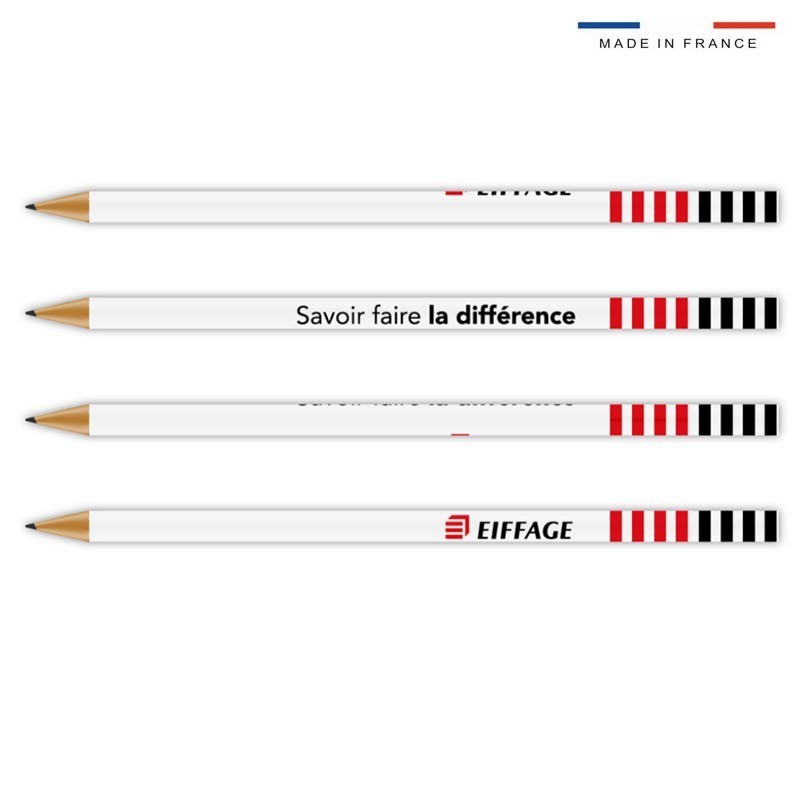 Crayon à papier Eiffage "savoir faire la différence". [Lot de 50 pièces]