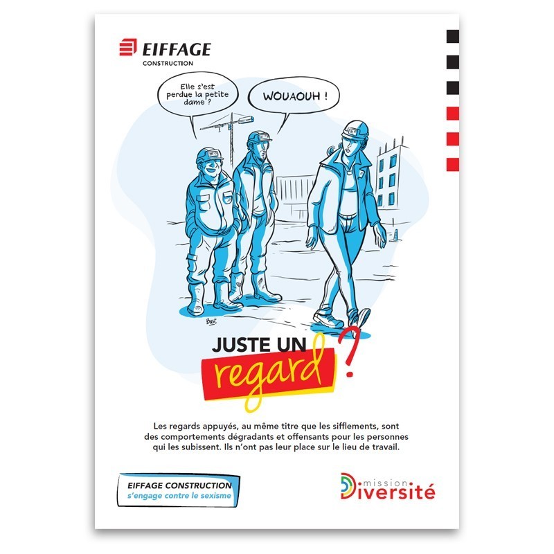 Affiches Séxisme Format  A3 Eiffage Construction [Lot de 5 pièces]
