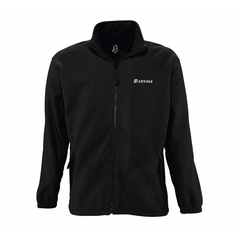 Veste micro Polaire coloris noir logo Eiffage