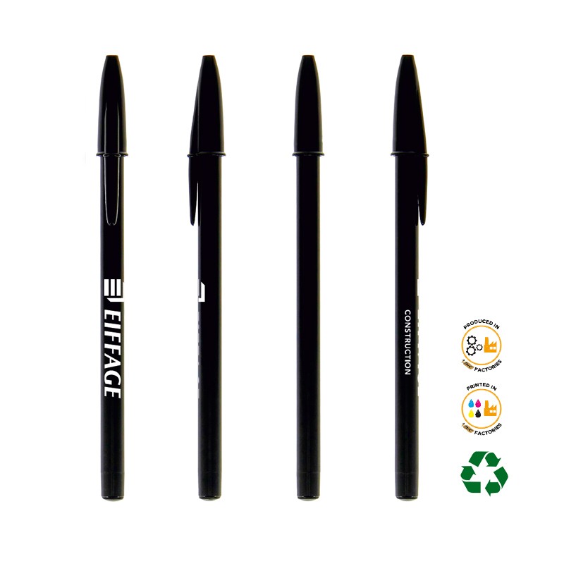 Stylo bille BIC® Style , encre noire, Eiffage Construction lot 50ex 25N et 25R [Lot de 50 pièces]