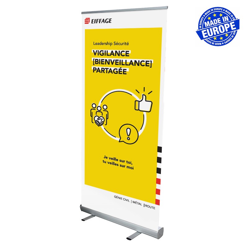 Kakémono / Roll up Vigilance partagée logo Eiffage