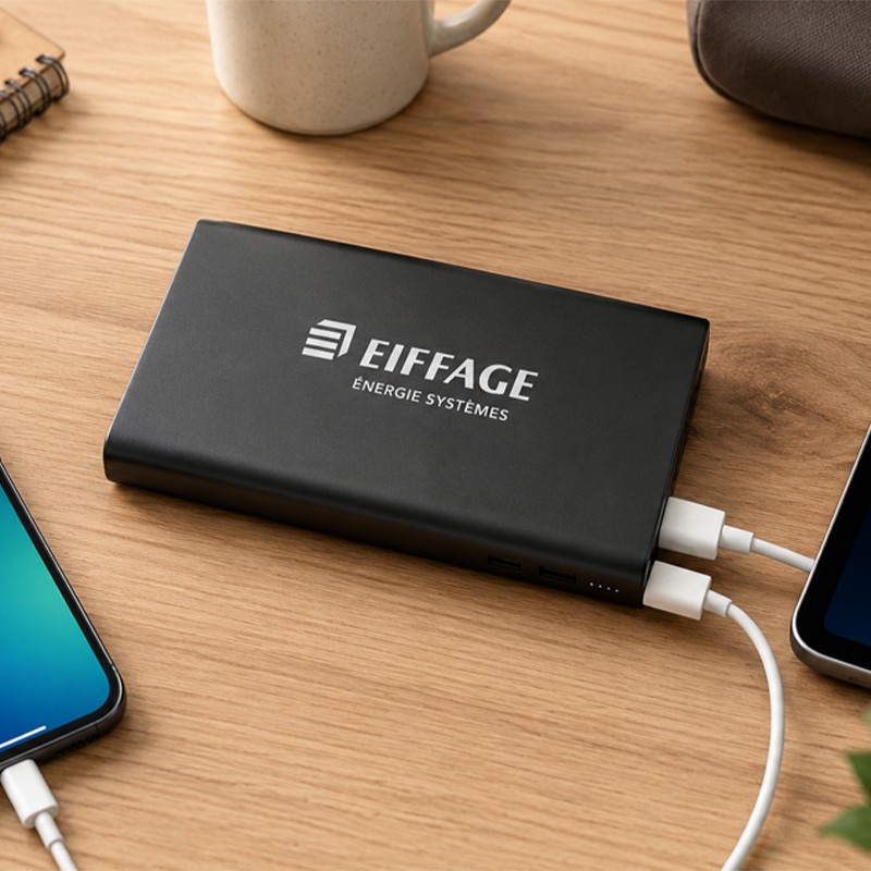 Batterie Powerbank 4000 mAh en aluminium recyclé NOIR